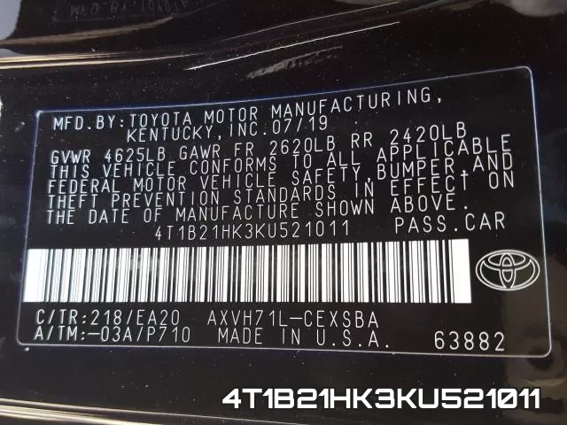 4T1B21HK3KU521011 фото 2