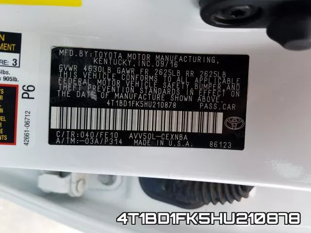 4T1BD1FK5HU210878 фото 2