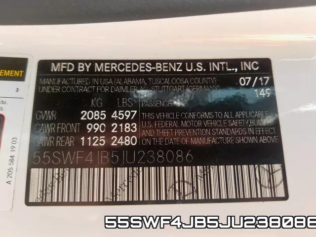 55SWF4JB5JU238086 фото 2