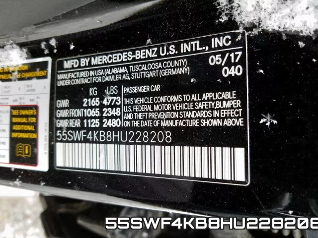 55SWF4KB8HU228208 фото 2