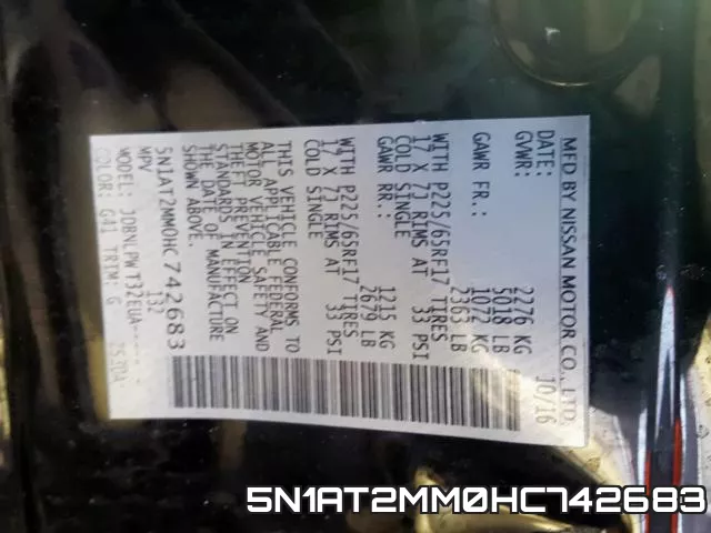 5N1AT2MM0HC742683 фото 2