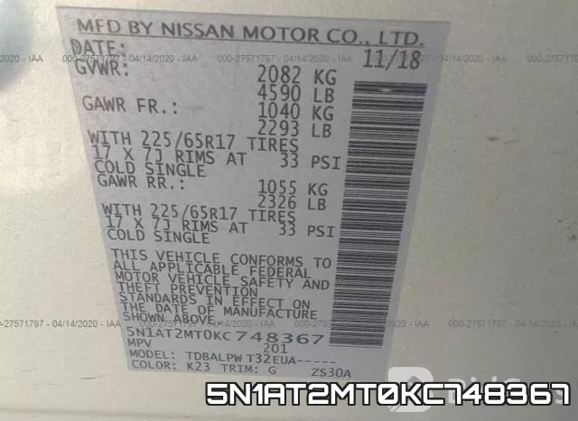 5N1AT2MT0KC748367 фото 10
