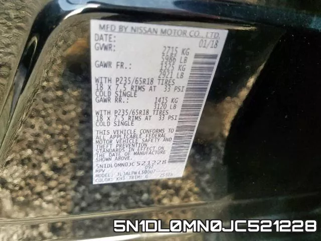 5N1DL0MN0JC521228 фото 2