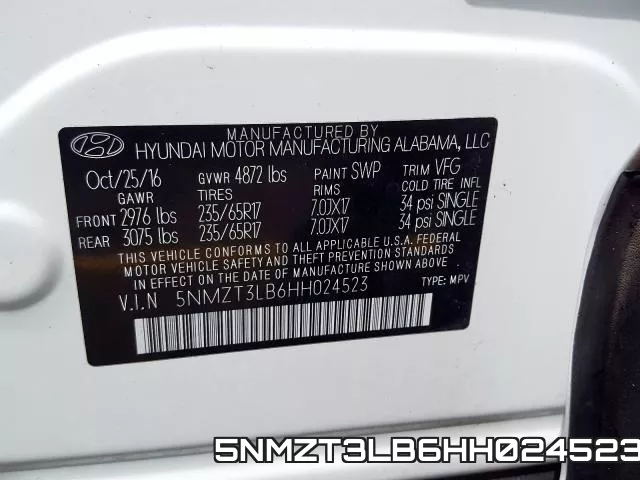 5NMZT3LB6HH024523 фото 2