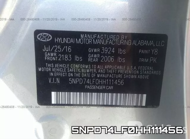 5NPD74LF0HH111456 фото 10