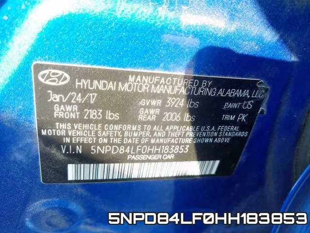 5NPD84LF0HH183853 фото 2