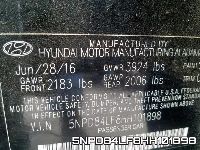 5NPD84LF8HH101898 фото 2