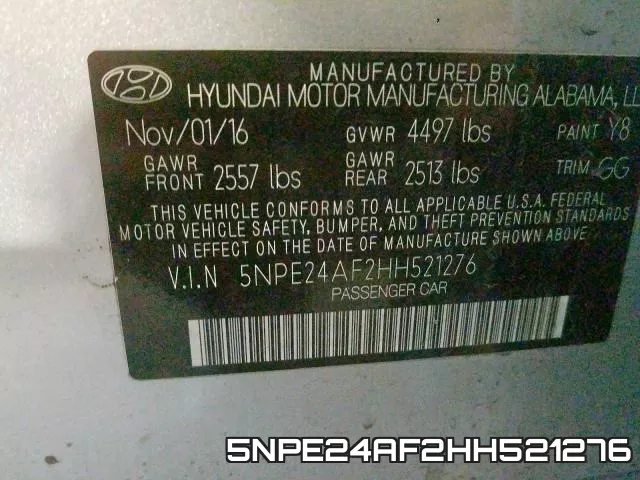 5NPE24AF2HH521276 фото 2