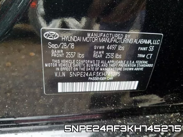 5NPE24AF3KH745275 фото 2