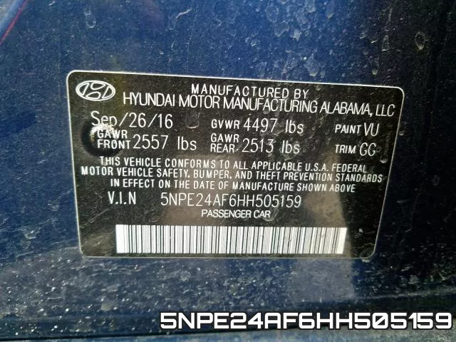 5NPE24AF6HH505159 фото 2
