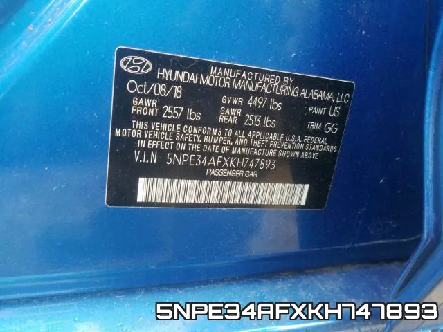 5NPE34AFXKH747893 фото 2