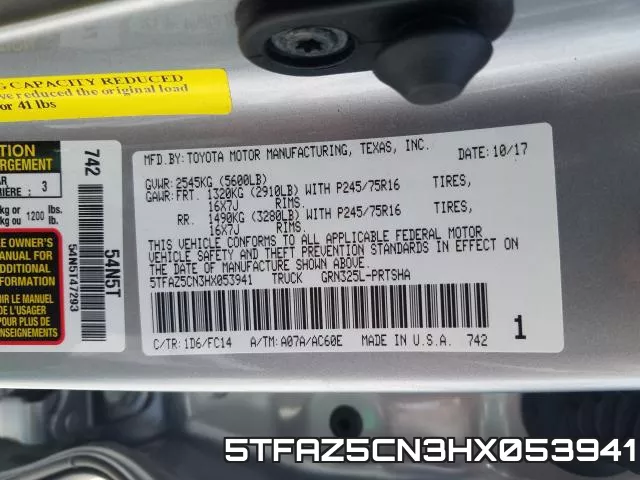 5TFAZ5CN3HX053941 фото 2