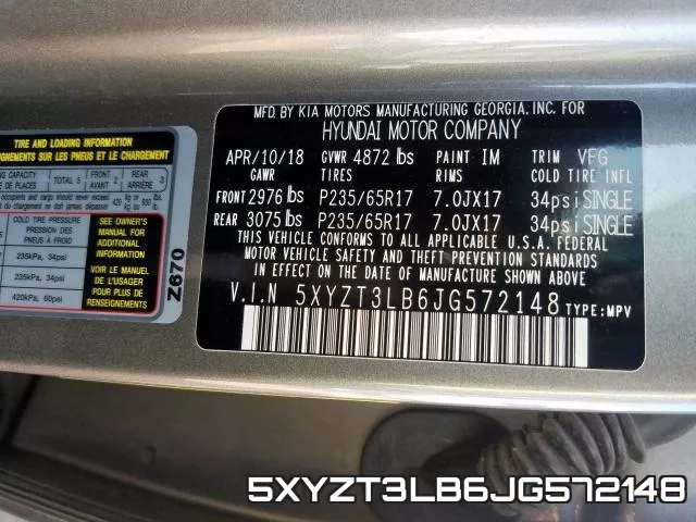5XYZT3LB6JG572148 фото 2