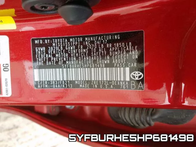 5YFBURHE5HP681498 фото 2