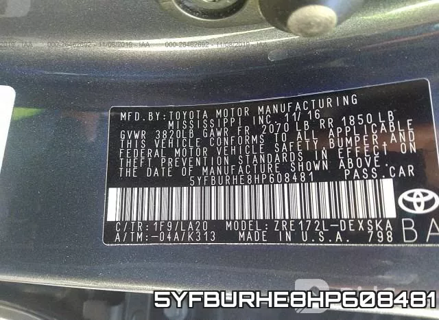 5YFBURHE8HP608481 фото 10