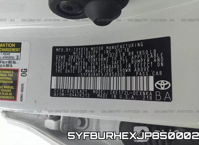 5YFBURHEXJP850002 фото 10