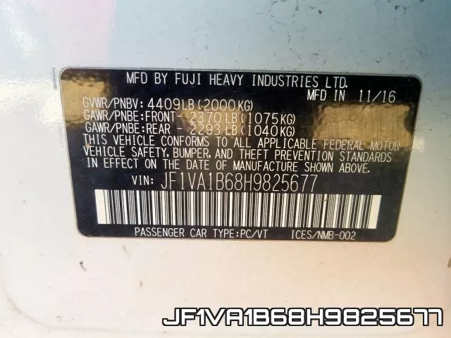 JF1VA1B68H9825677 фото 2