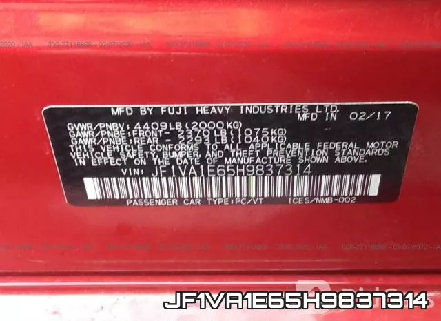 JF1VA1E65H9837314 фото 10