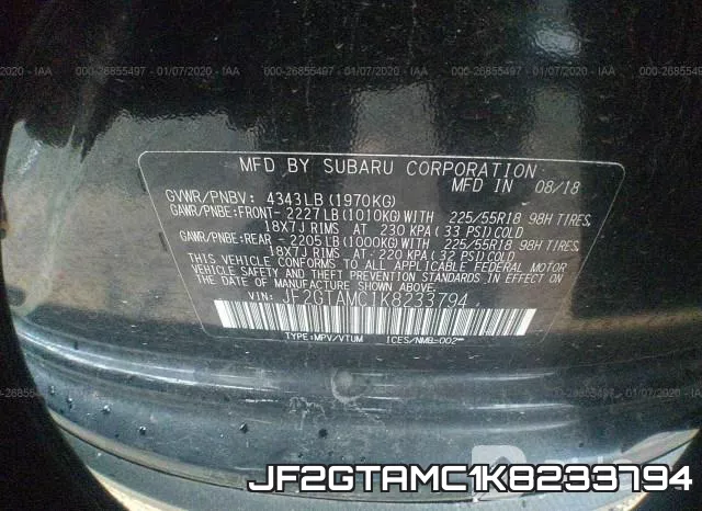 JF2GTAMC1K8233794 фото 10