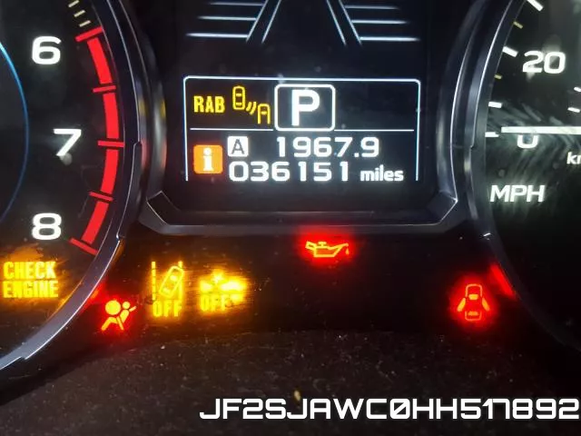 JF2SJAWC0HH517892 фото 9
