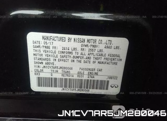 JN1CV7AR5JM280046 фото 10