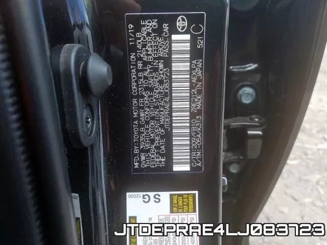 JTDEPRAE4LJ083723 фото 2