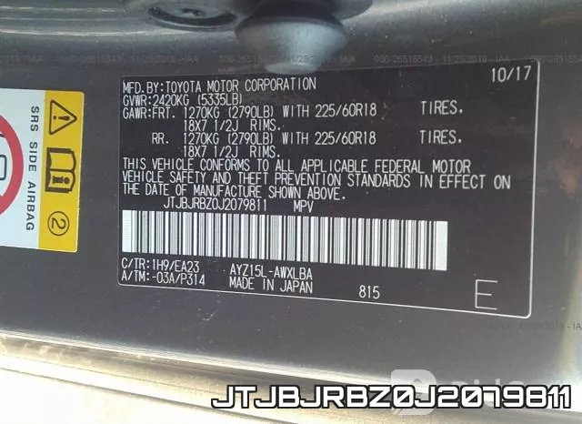 JTJBJRBZ0J2079811 фото 10