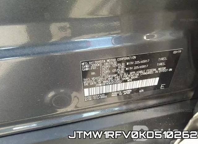 JTMW1RFV0KD510262 фото 10