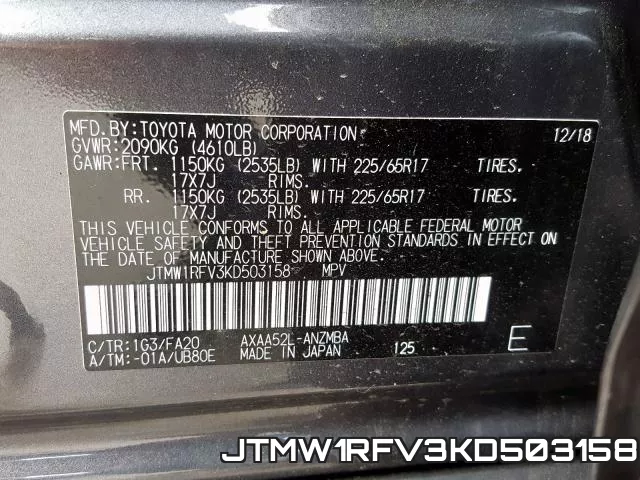 JTMW1RFV3KD503158 фото 2