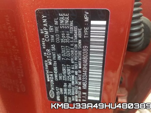 KM8J33A49HU480389 фото 2