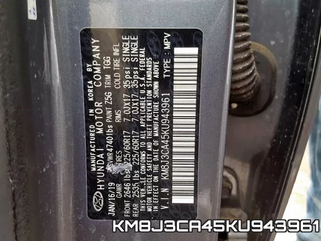 KM8J3CA45KU943961 фото 2