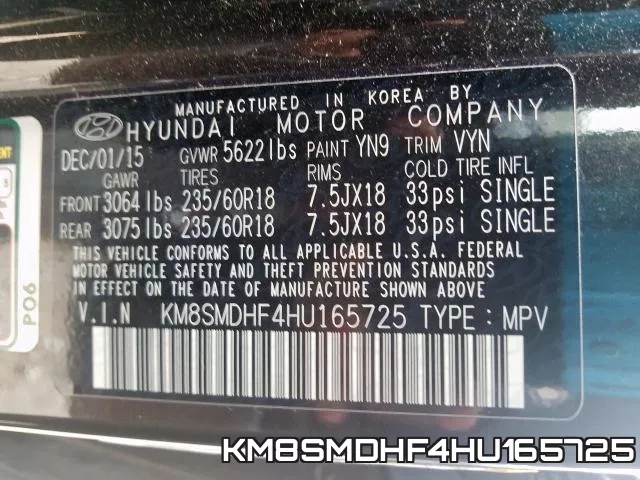 KM8SMDHF4HU165725 фото 2
