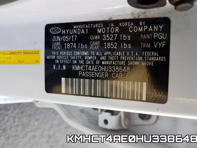 KMHCT4AE0HU338648 фото 2