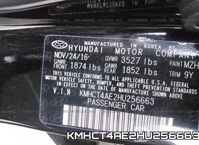 KMHCT4AE2HU256663 фото 10