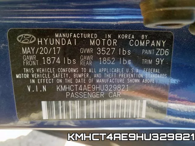 KMHCT4AE9HU329821 фото 2