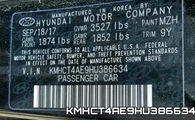 KMHCT4AE9HU386634 фото 2