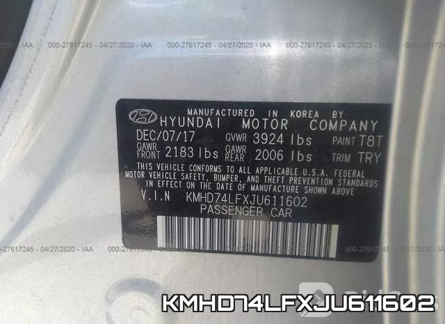 KMHD74LFXJU611602 фото 10