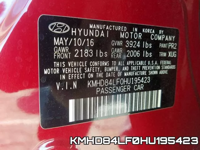 KMHD84LF0HU195423 фото 2
