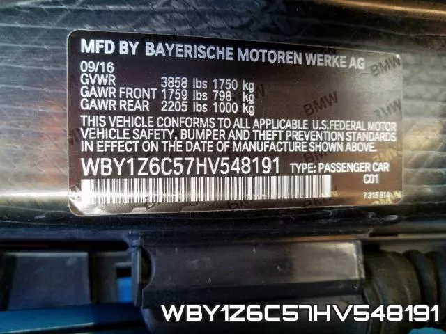 WBY1Z6C57HV548191 фото 2
