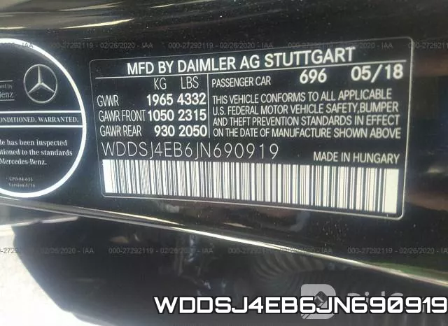 WDDSJ4EB6JN690919 фото 10