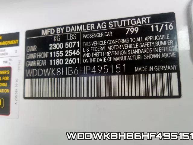 WDDWK8HB6HF495151 фото 2