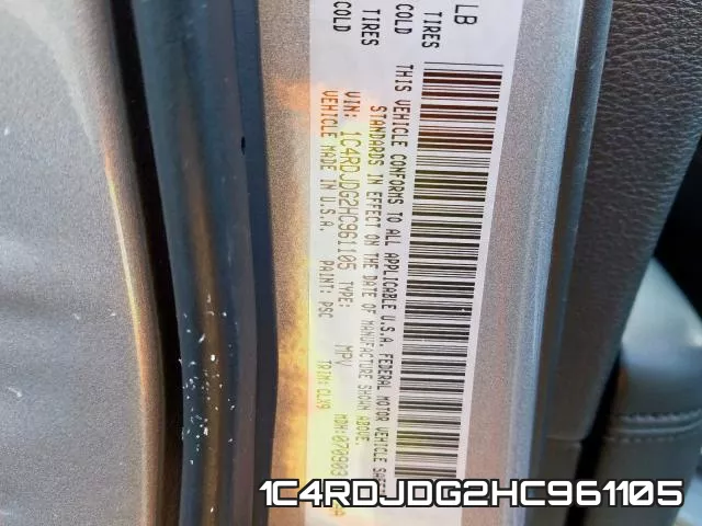 1C4RDJDG2HC961105 фото 2