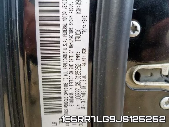 1C6RR7LG9JS125252 фото 2