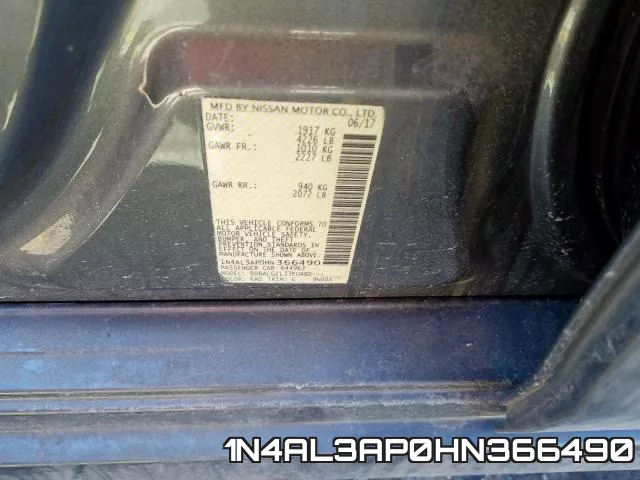 1N4AL3AP0HN366490 фото 2