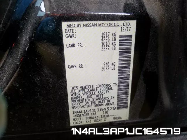 1N4AL3AP1JC164579 фото 2