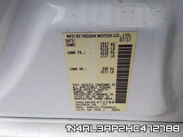 1N4AL3AP2HC472788 фото 2