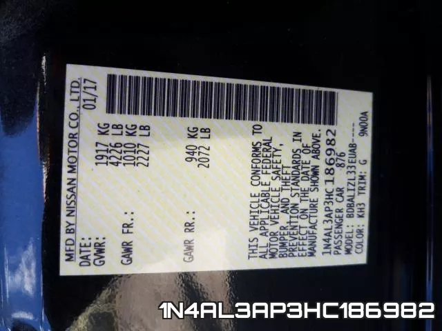 1N4AL3AP3HC186982 фото 2