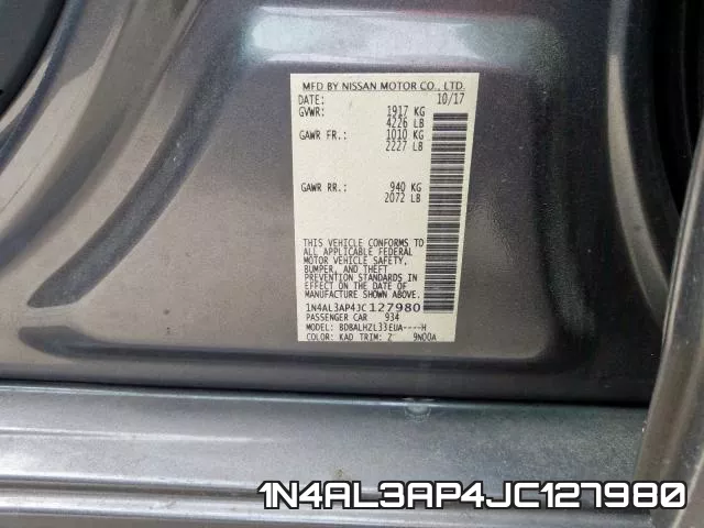 1N4AL3AP4JC127980 фото 2