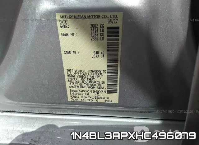 1N4BL3APXHC496079 фото 10