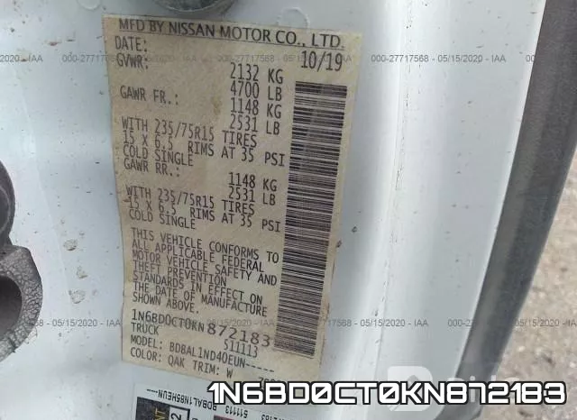 1N6BD0CT0KN872183 фото 10